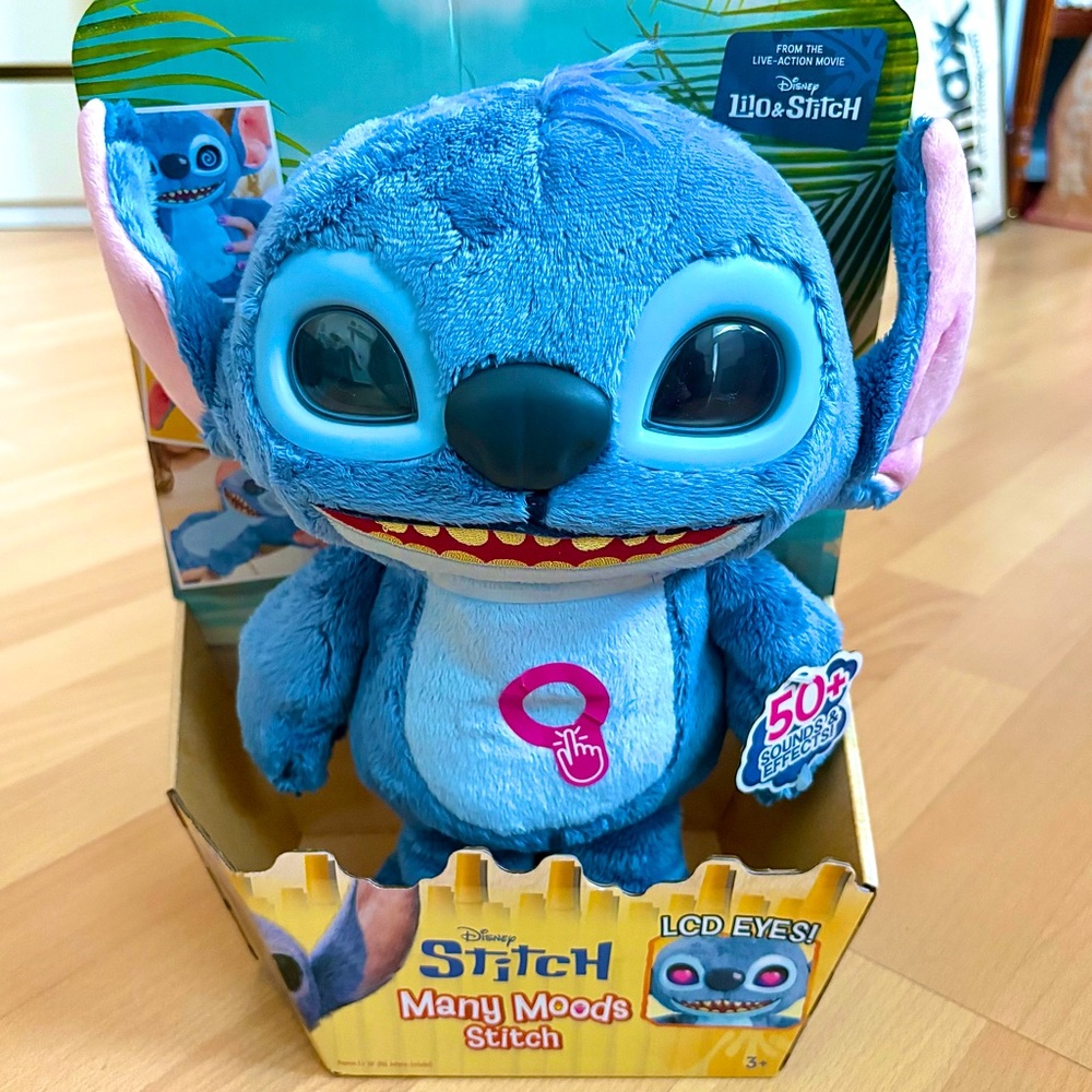 Disney Stitch Many Moods of Stitch Interactive Doll with LCD Eyes & 50+ Sounds